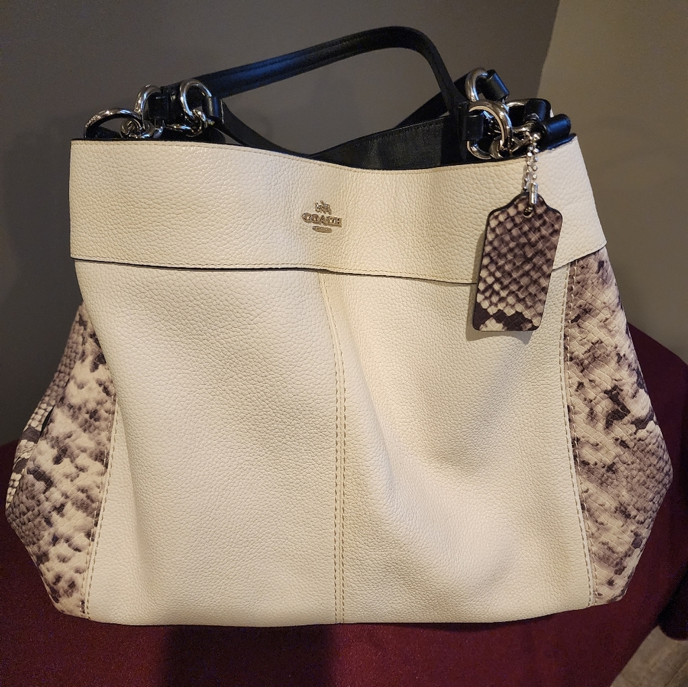 Coach Lexy Satchel in Snakeskin